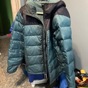 Men’s Teal and Navy Puffer Jacket